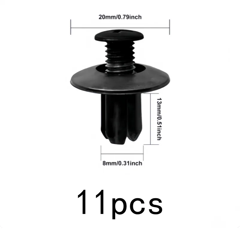 Car 11 Pcs 8mm Clip High Toughness Car Body Sets Pcs Car Body Fixing Pcs