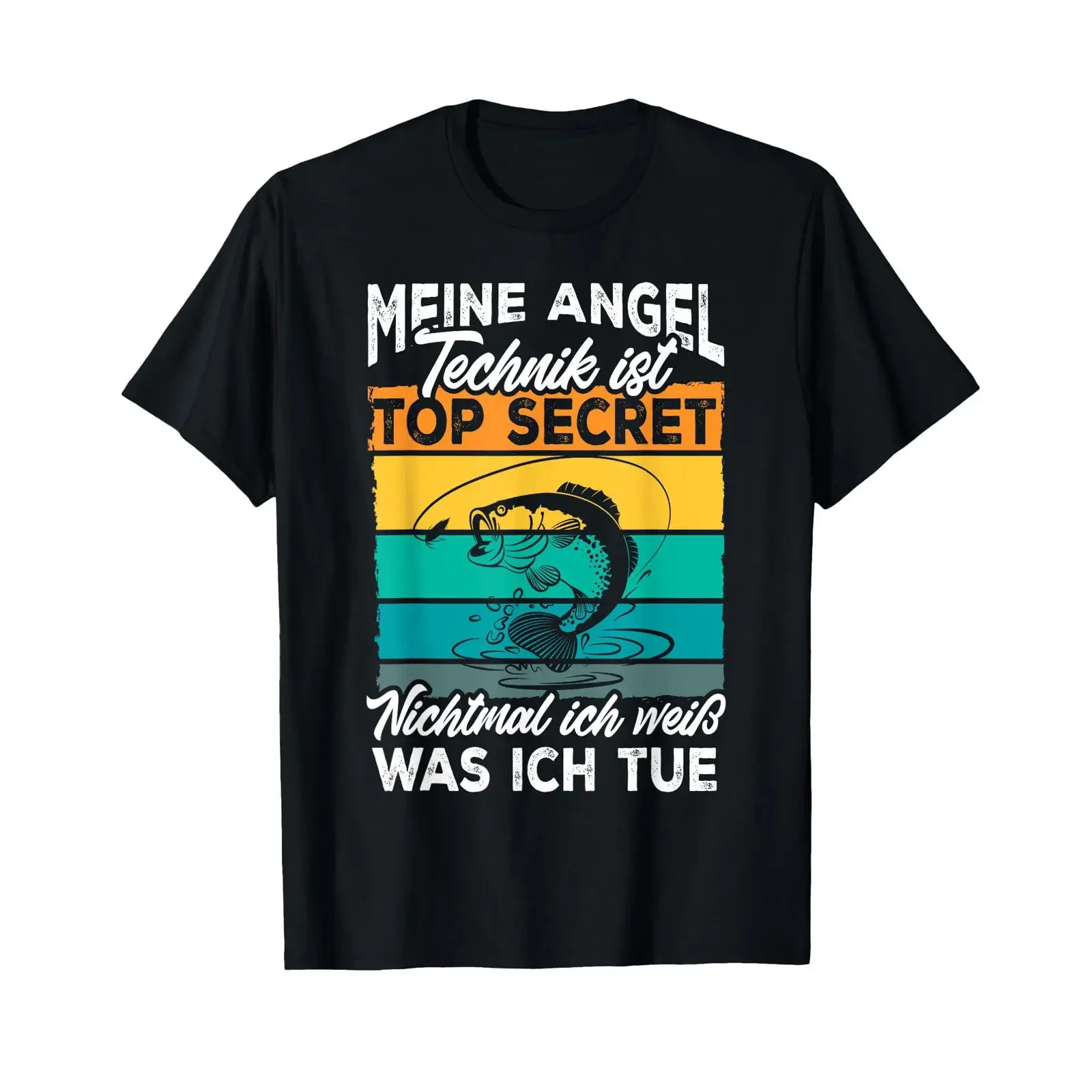Funny Fishing My Angel Technique Is Top Secret T Shirt black vintage Washed designer clothes Versatile Comfortable graphic