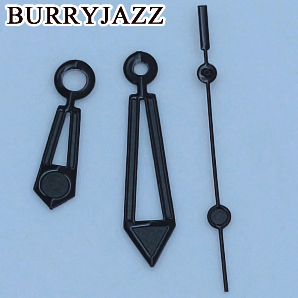 BURRYJAZZ NH35 NH36 NH38 7S26 7S36 4R35 4R36 Watch Hands Silver Black Gun Hands Green Luminous