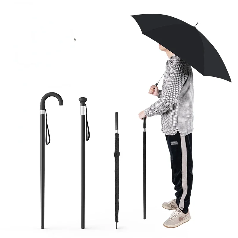 Multifunctional Medicine Box Umbrella Crutch,Lightweight Non-Slip Aluminum Alloy Waterproof Walking Stick,Portable Medical Cane