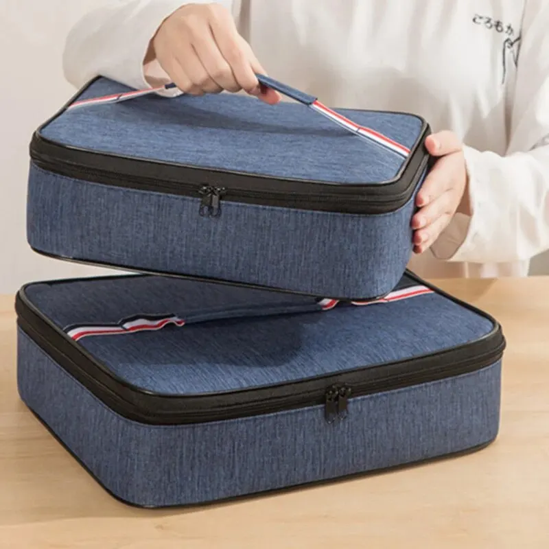 Portable Insulated Lunch Box Bag Large Capacity Food Box Tote Bag Picnic Cooler Thermal Bento Bag For Students Workers