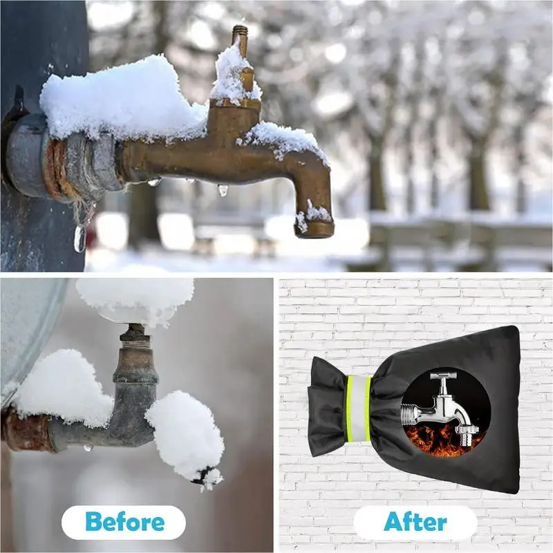 Outdoor Faucet Cover Winter Faucet Insulation Cover Garden Waterproof Tap Cover Socks Anti-Freeze Protective Cover