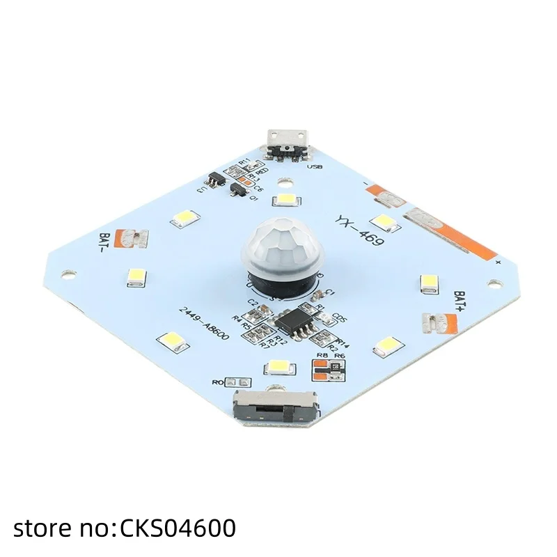 1-5 pz/lotto Luce Notturna Circuito LED Modulo di Controllo di Rilevamento A Infrarossi Umani USB Piscina di Ricarica 3.2V