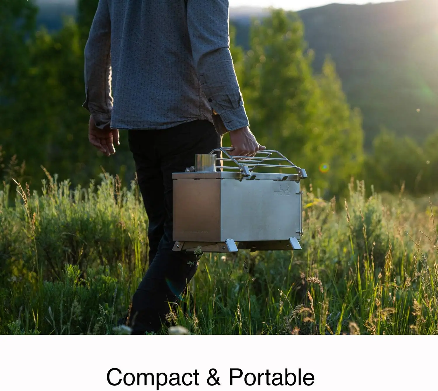 Winnerwell Nomad View Fornello per tenda a legna da 1G M, fornello da campeggio portatile in acciaio inossidabile con finestre in vetro e piega