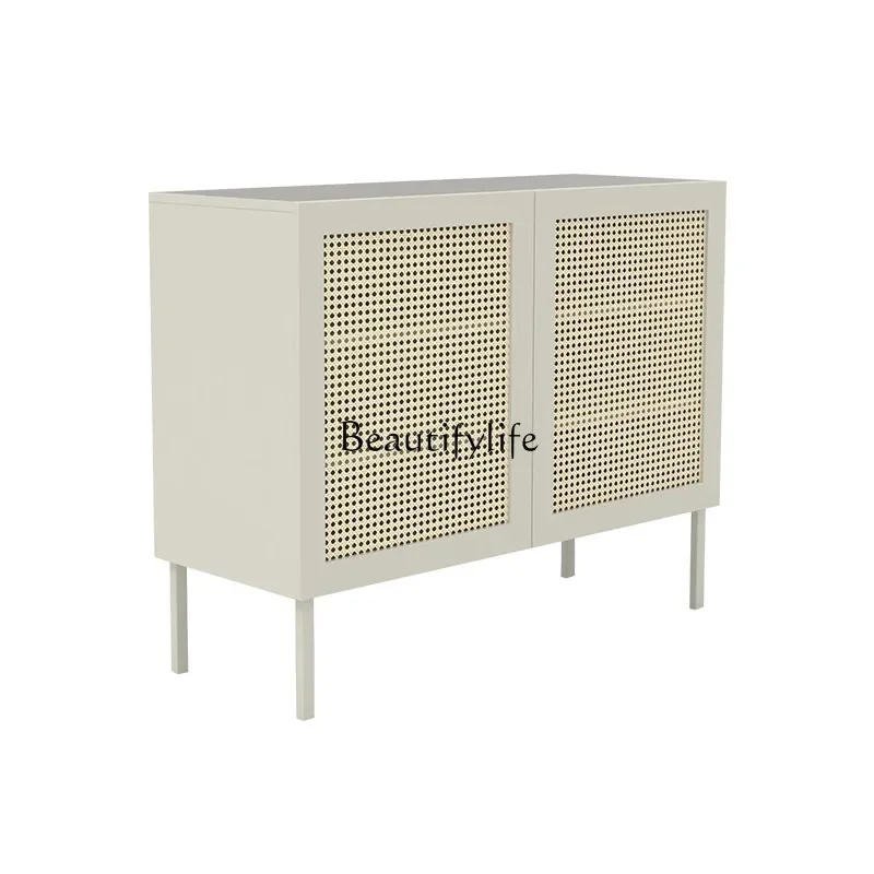 

5Nordic solid wood dining side cabinet rattan decoration Japanese restaurant storage storage multi-functional tea cabinet