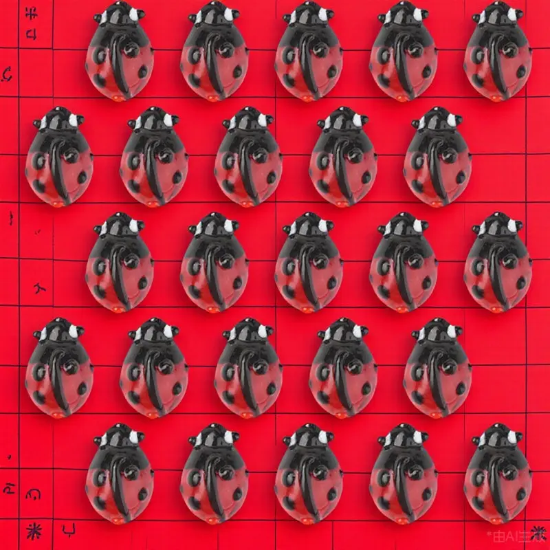 

50Pcs Ladybug Beads for DIY Jewelry Making Manual Craft Beads Handmade Bracelet Necklace Dream Catcher Decor Exquisite