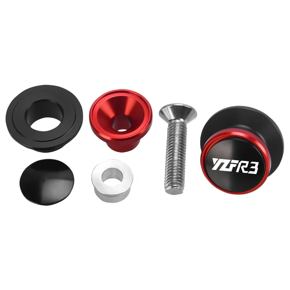 لياماها YZFR3 YZF R3 2015-2020 2021 2022 2023 2024 2025 دراجة نارية 6 مللي متر Swingarm بكرات المنزلق الخلفي حامل مسامير اكسسوارات