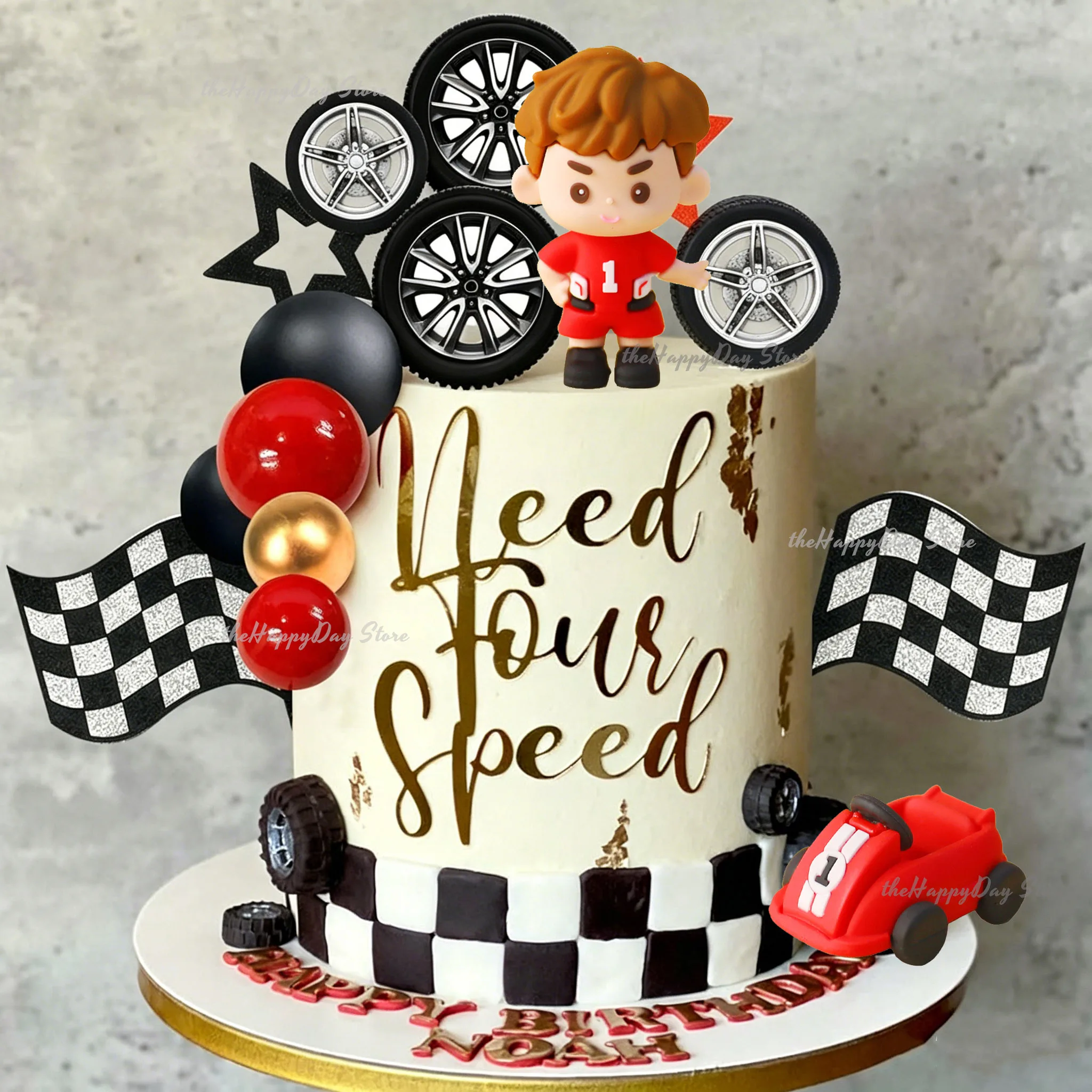 1Set Race Car Cake Toppers Tyr - Lighting Mcqueen Birthday Decor ulasan dan harga