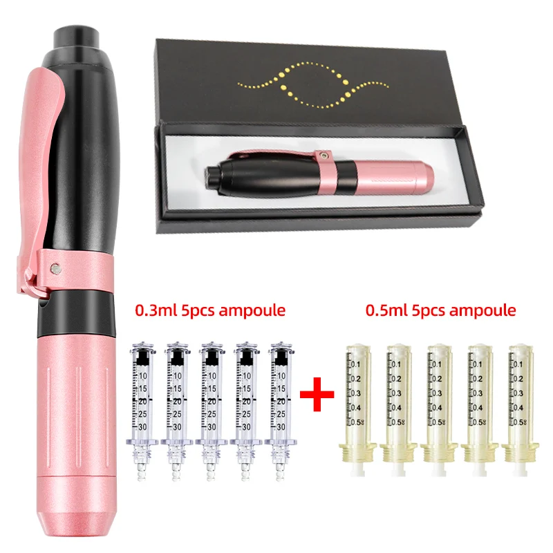 

Регулируемая ручка под давлением 2 в 1, ручка с гиалуроновой кислотой, уменьшение пятен, морщин, утолщение губ, шприц с гиалуроновой кислотой, распылитель