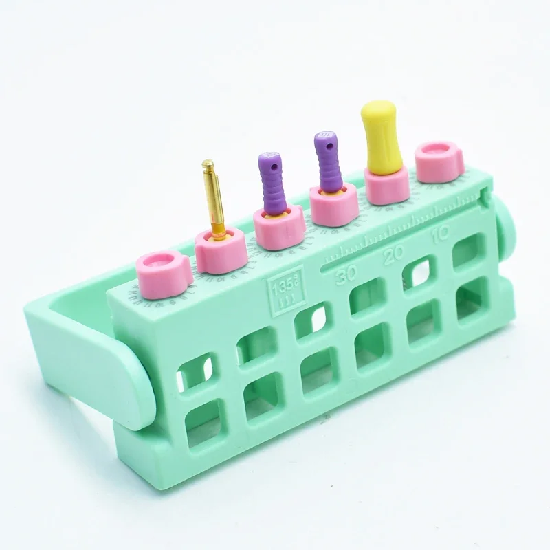 Dental 6Hole Root Canal File Counting Disinfection Rack Measuring Rack Plastic Memory Expanding Needle Rack