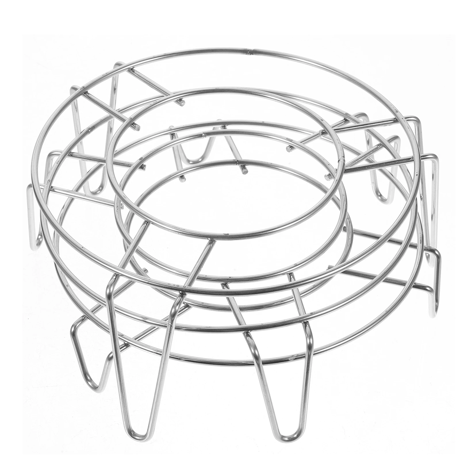 

3Pcs Stainless Steel Steamer Basket Fast Steaming Even Heating Versatile for Home Kitchen and Restaurant Cooking