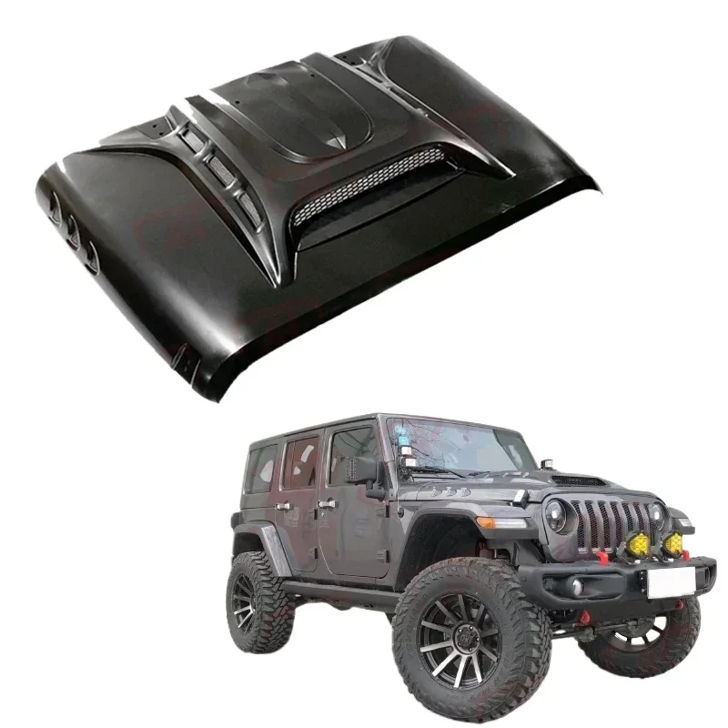 Car Hood Engine Bonnet for Jeep Wrangler JK JL 2007-2018 2019+ Gladiator JT Cover to Protect The Engine Steel