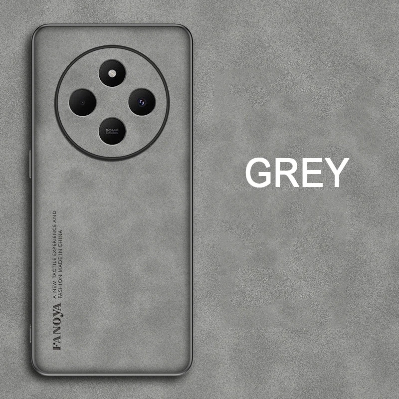 For Xiaomi Poco M7 5G Case Lambskin Texture Leather Back Cover For Xiaomi Poco M7 M7 Pro Soft Frame Shockproof Coque