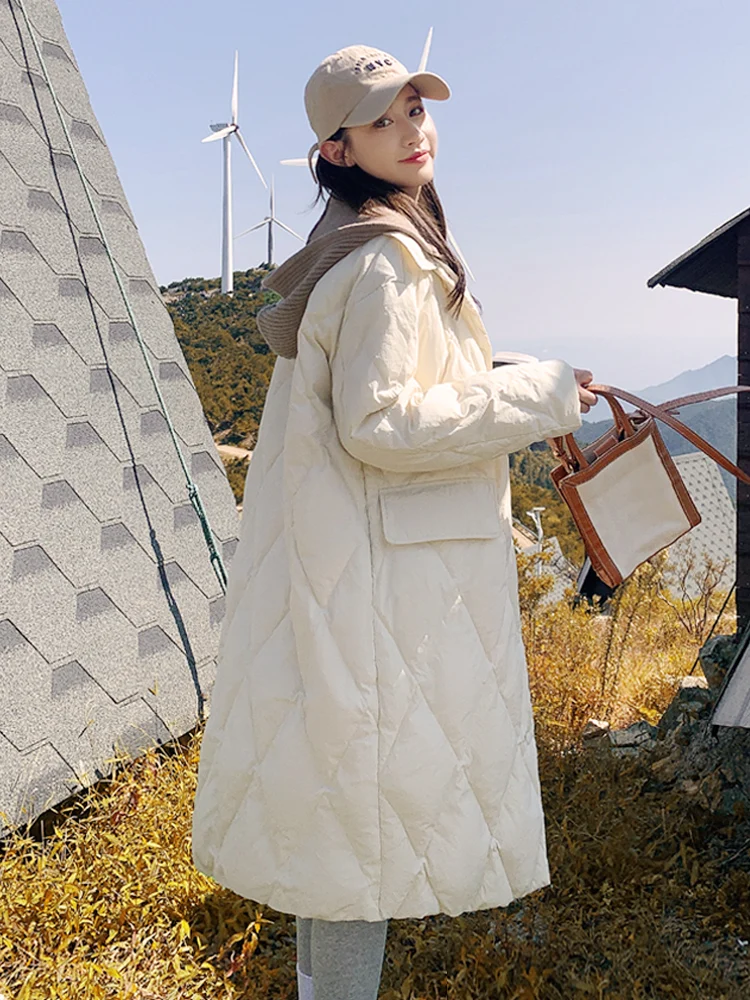 New Winter down Cotton Jacket Women's Mid-Length Thickened Cotton Coat Cotton Jacket Coat for Students