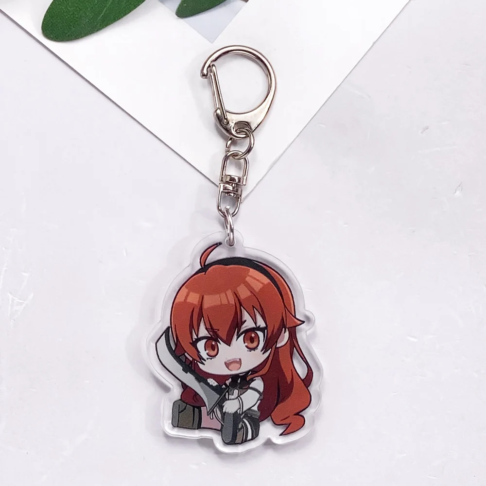 شخصيات أنيمي Mushoku Tensei سلسلة مفاتيح مصنوعة من الأكريليك اكسسوارات الإبداعية Kawaii حقيبة سحرية على ظهره قلادة كيرينغ هدايا لمحبي