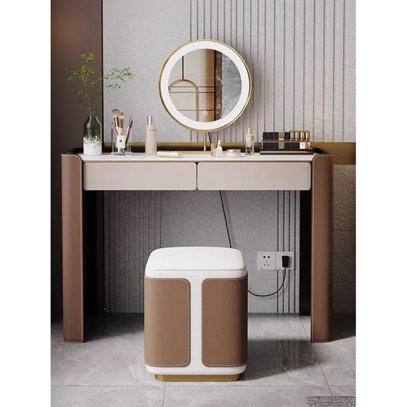 

Light luxury dressing table, high-end master bedroom, small apartment bedroom makeup table Italian minimalism
