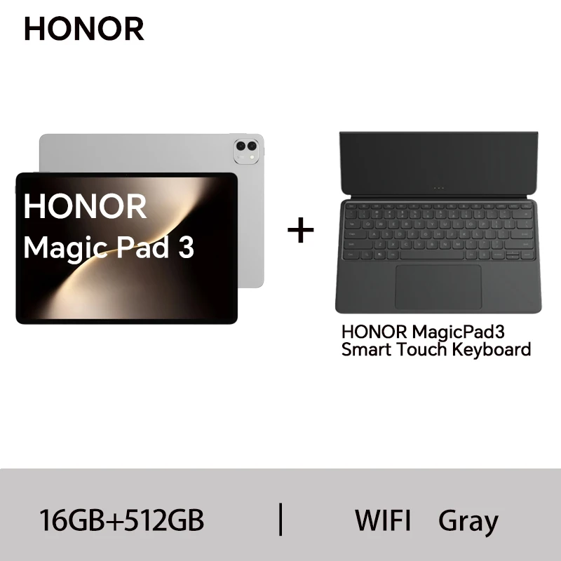 HONOR Magic Pad 3 Tablet Globale Version 13,3'' 3K LCD 165Hz Display Pad Snapdragon 8s Gen 3 12450mAh Akku Android 15