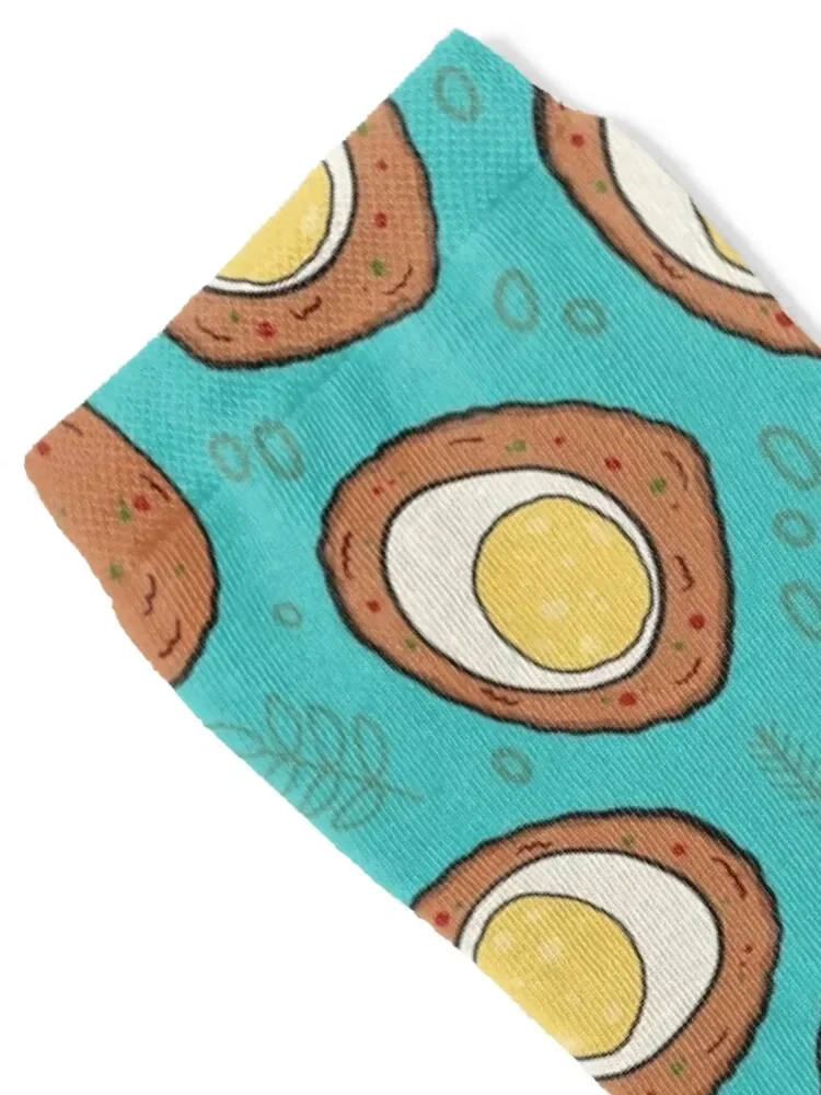 Scotch Egg Food art Drawing Pattern Socks Climbing kawaii winter gifts Socks Women's Men's