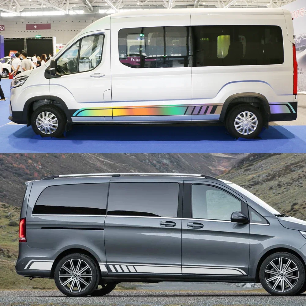 2PCS Car Stickers For Mercedes Benz Vito V Class Viano W447 V260 W639 W638 Marco Polo Camper Van Tuning Accessories Vinyl Decals