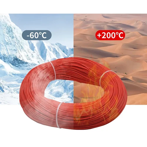 Imagen 2 del producto Cable de silicona resistente al calor de 1 ~ 50m AWG 30 26 24 22 20 18 16 14 12 10 8 Cable de cobre de batería de coche de cableado automotriz rojo negro