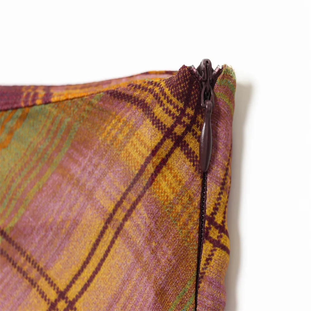 خريف جديد أزياء المرأة سليم صالح تنوعا تنورة طويلة منقوشة #5