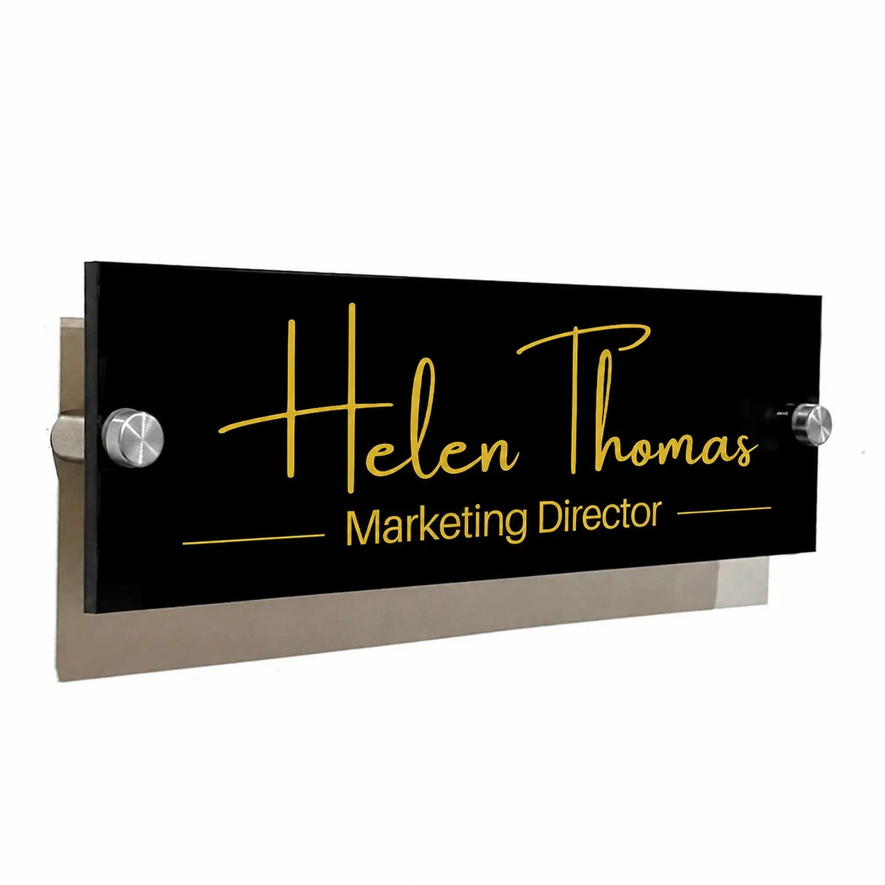 Sinal de porta de madeira personalizado de 1 unidade - acessório versátil de estilo americano personalizado |   Nome gravado a laser presente DIY pers