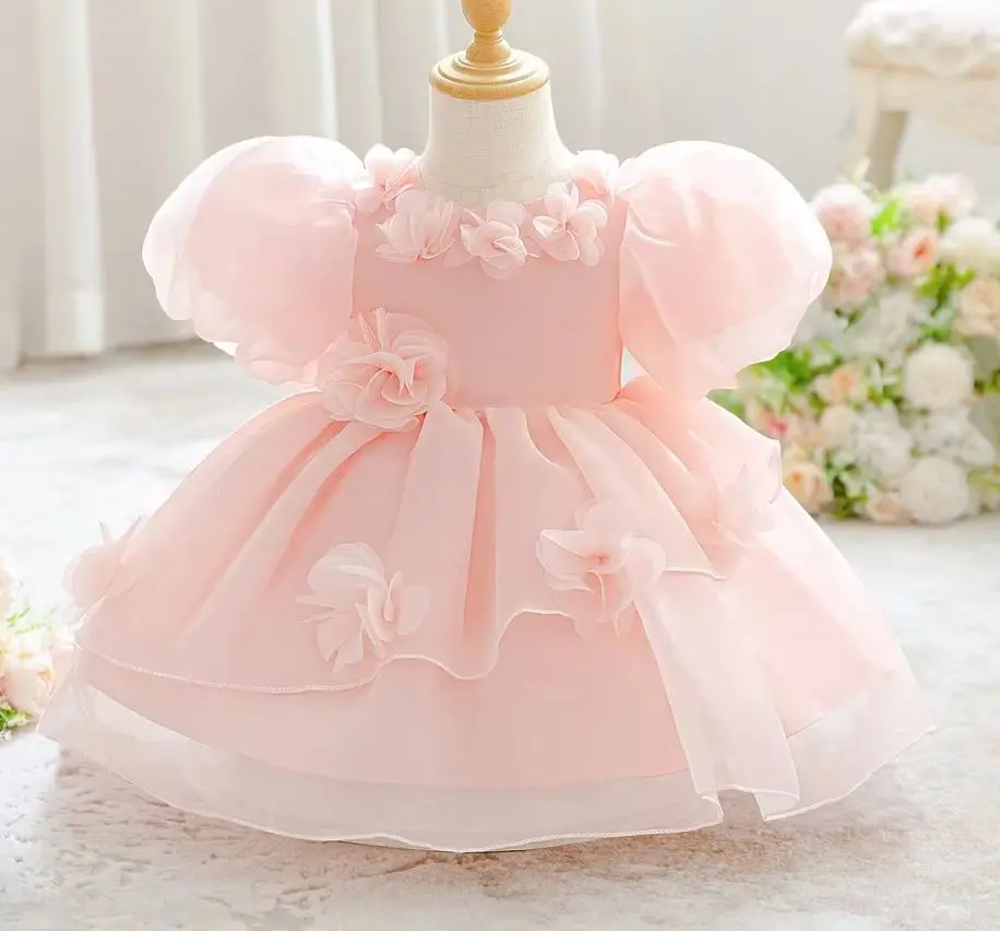 Baby Girl Princess Dress for Occasions Flower Girl Party Dresses Kid Clothes 6M- 4 Years
