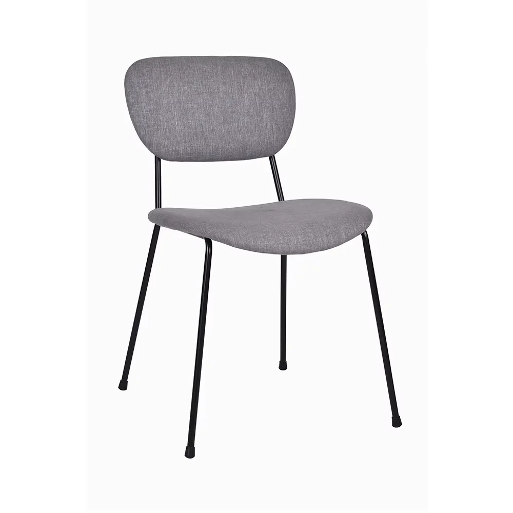 CARLFORD Modern Armless Scandinavian Style Dining Chair Fabric with Metal Legs for Home Kitchen Office or Hotel Use