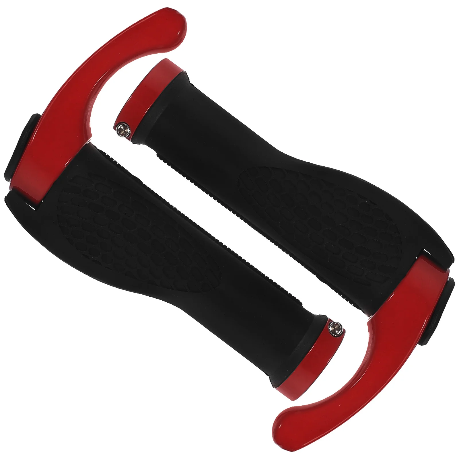 

Pair Ox Horn Handlebar Grips Anti-Slip Durable Aluminum Alloy Tpr Rubber Ergonomic Comfortable Red