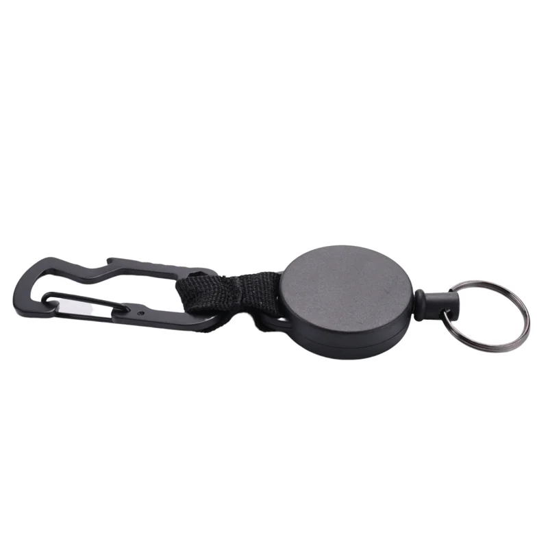 ABZZ-9 Pack Retractable Keychain - Heavy Duty Badge Holder Reel With Multitool Carabiner Clip,Key Ring With Steel Wire Cord