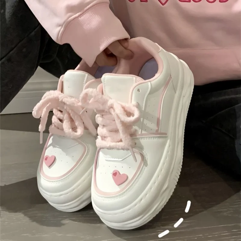 Little White Shoes Female Autumn and Winter 2023 New Fashion Casual Simple All-match Thick Bottom Women Shoes Autumn and Winter