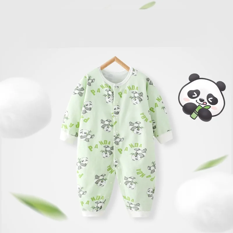 

Newborn Baby Romper For Girls Boys Summer Short Sleeve Thin Gauze Cotton Soft Clothing Print Infant Toddler Jumpsuit 3-18Month