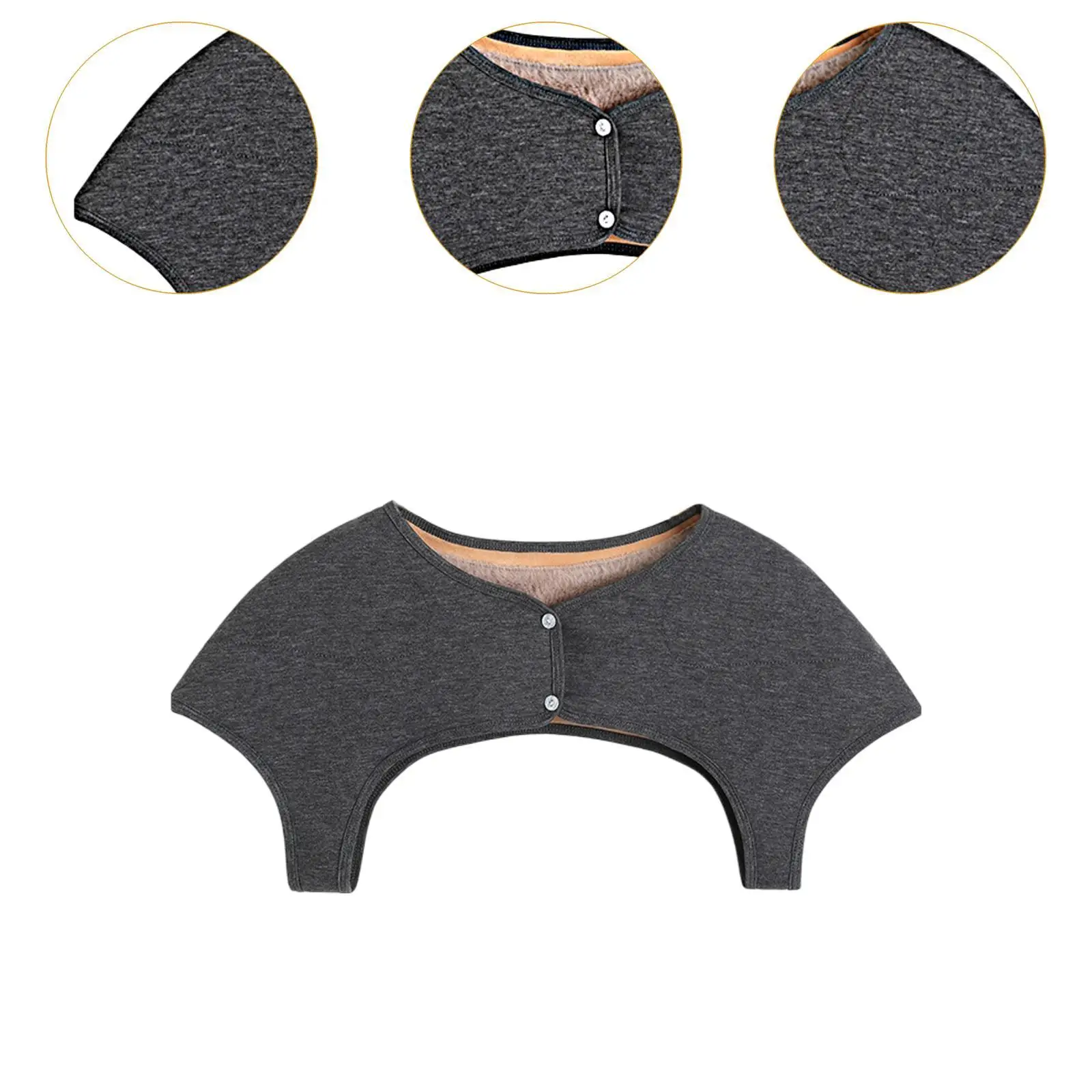 قطعة واحدة من أدفأ الكتف الحراري للشتاء، لفافة تدفئة الكتف، ياقة مزيفة، حماية لفافة الكتف الدافئة للنساء والرجال والفتيات المسنات #4