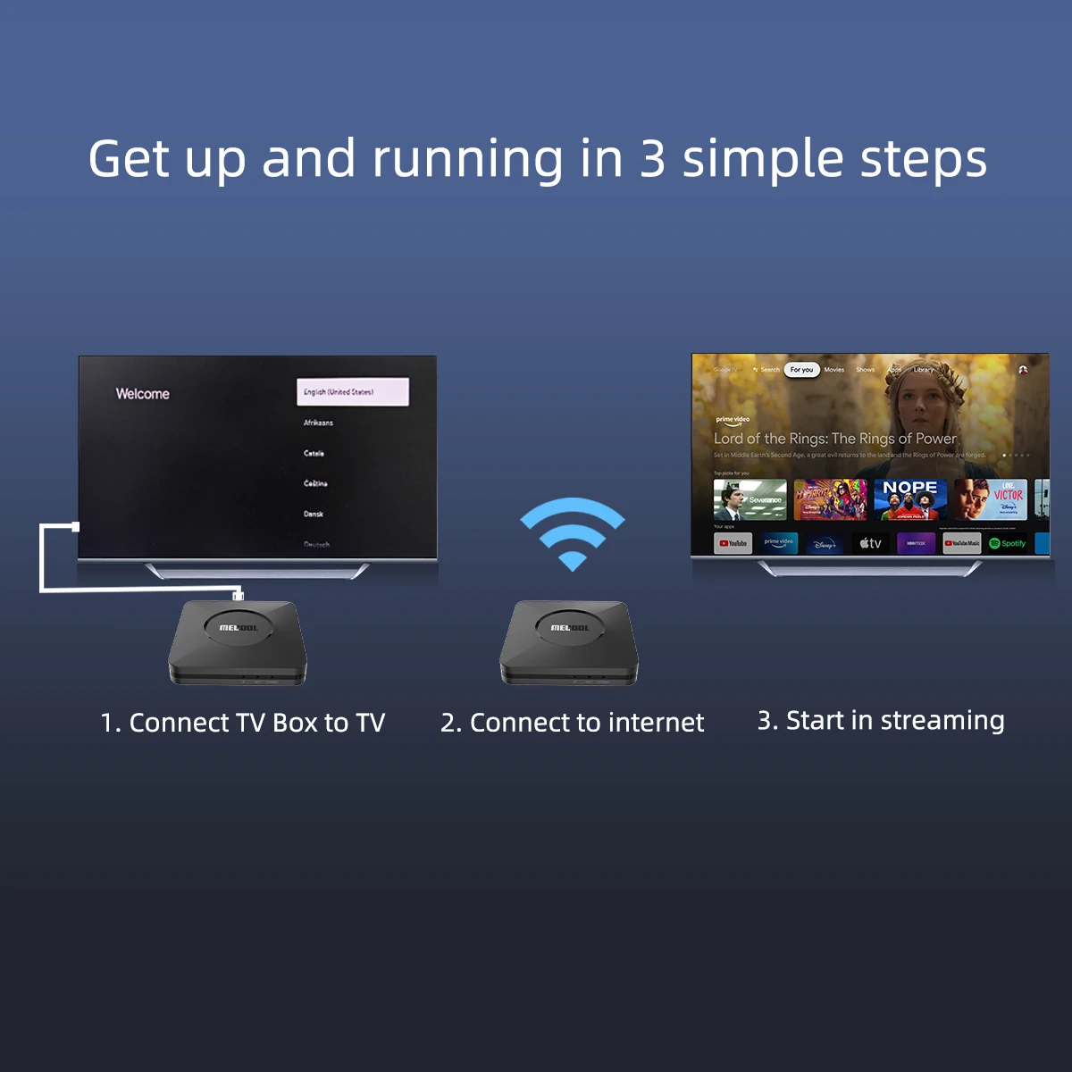 [أصلي] 2025 أحدث Mecool M2 Pro Google TV Box Amlogic S905Y4 Netflix Google معتمد ATV AV1 4K UHD 60pfs أفضل مشغل الوسائط