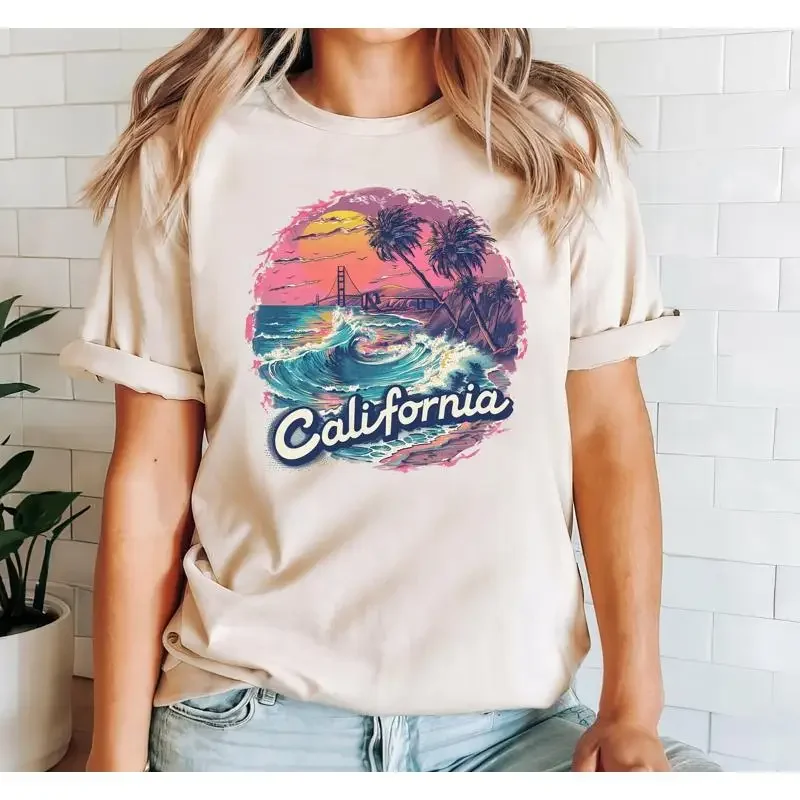 California Beach T Shirt San Francisco For Lovers Souvenir Summer