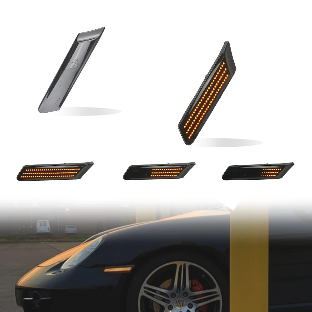 997631033 Dynamic Flashing LED Side Marker For Porsche Cayman 987 2005 2006 2007-2013 Sport Turn Signal