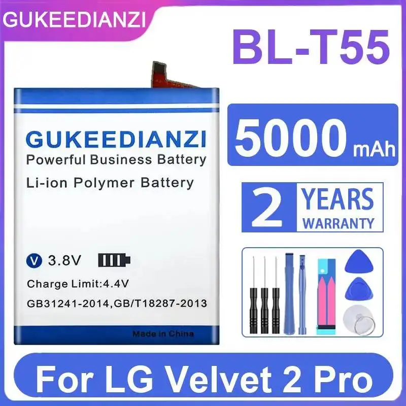 

Аккумулятор для мобильного телефона LG Velvet 2 Pro, 5000 мАч, надежный источник питания BL-T55