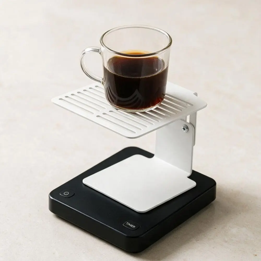 Adjustable Height Coffee Scale Stand Carbon Steel Stable Base Espresso Extraction Cup Rack Rust-resistant Corrosion-resistant