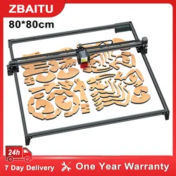 20W Laser Engraver, 80x80CM M81 Extend 4 Diodes Laser Cutter, Air Assisted 130W CNC WIFI Engraving Machine Wood Carving Tools