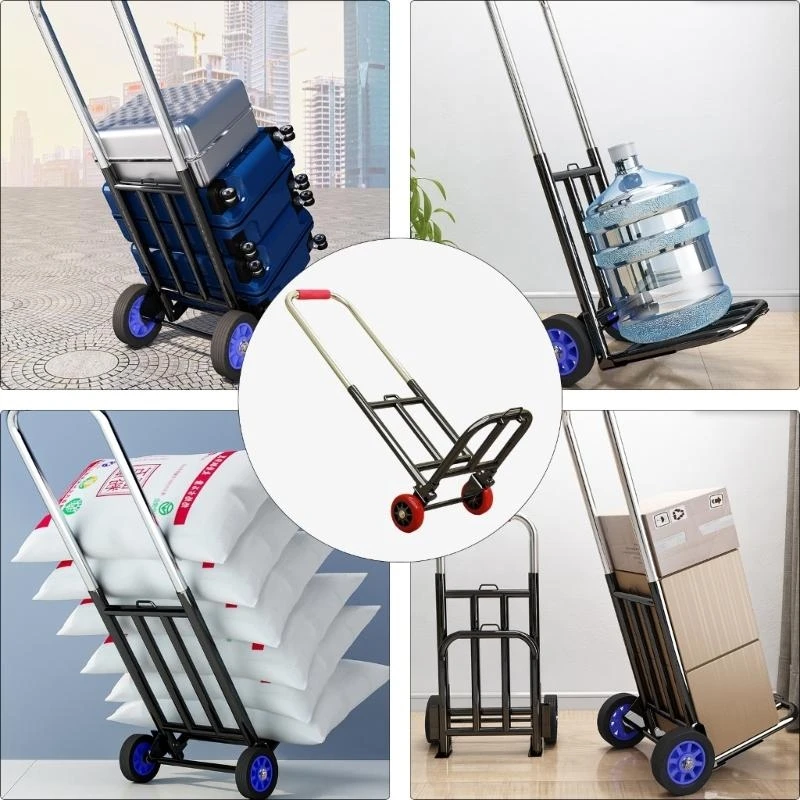 D8KF Travel Friendly Folding Wagon Effective Foldable Utility Wagon Strong Load Capacity Cart for Outdoor Activities