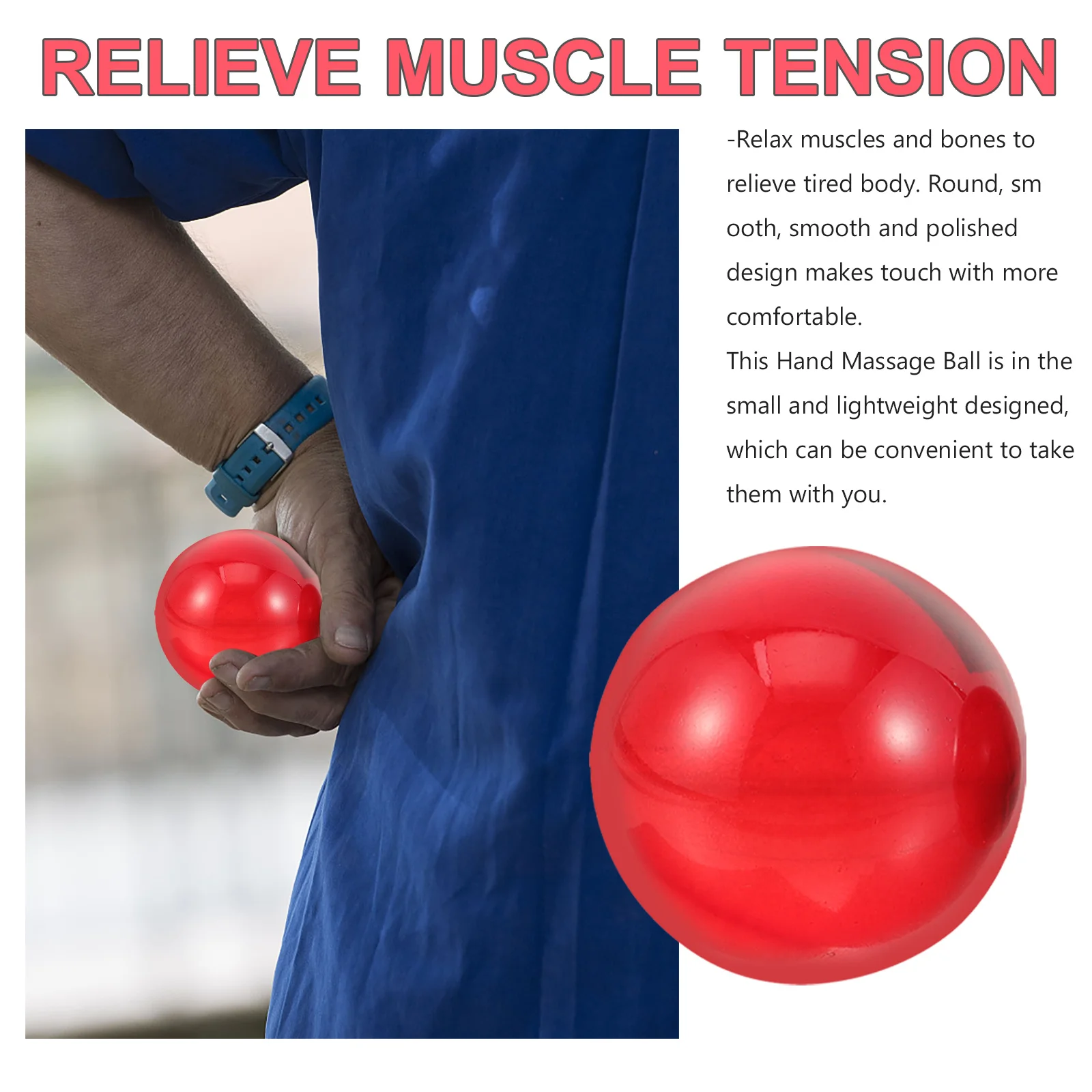 

1 пара шариков для массажа рук, расслабляющие мячи для мышц, катающийся мяч для упражнений на руки, маленькие портативные гандбольные мячи для снятия стресса и мышц