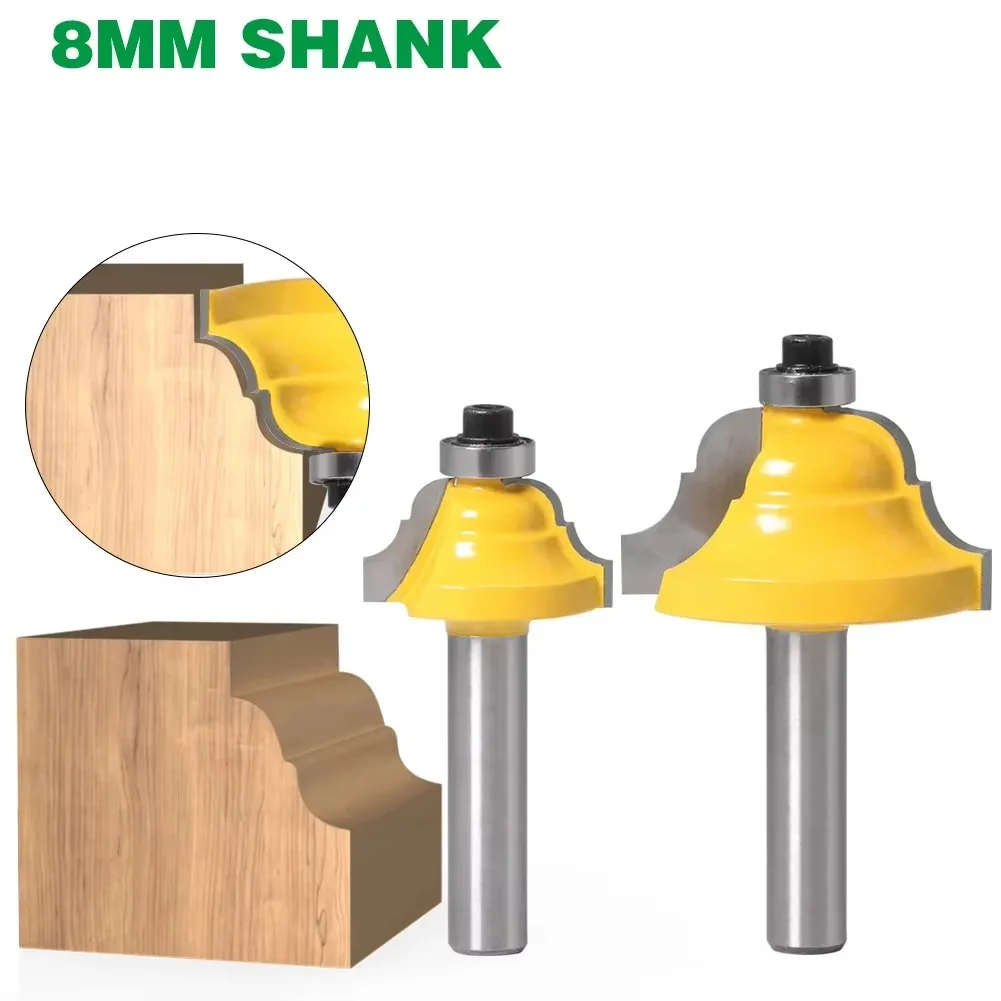 

1PC 8MM Shank Milling Cutter Wood Carving Milling Cutter For Woodwork Carbide Corner Round Over Router Bit with Bearing