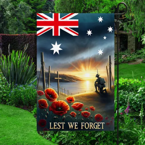 Anzac Day Australian Veteran Lest We Forget Flag Garden Flag - House Flag