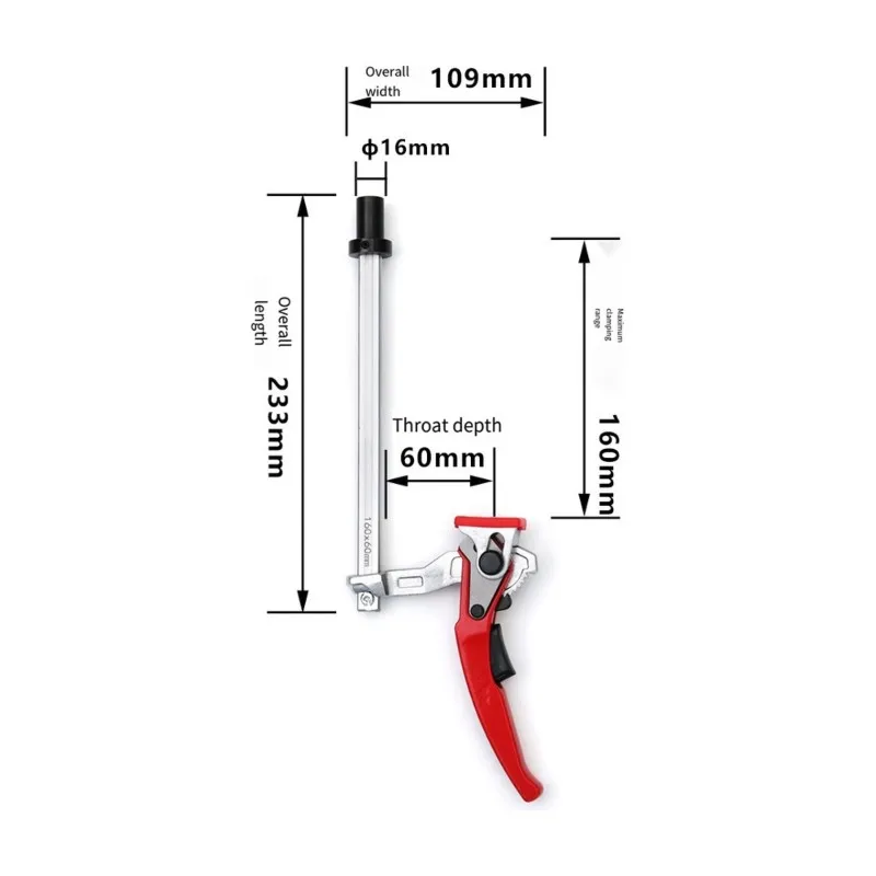 ABUI-Chrome Steel Quick-Release Ratchet Clamp For Woodworking- Efficient Tooling Design