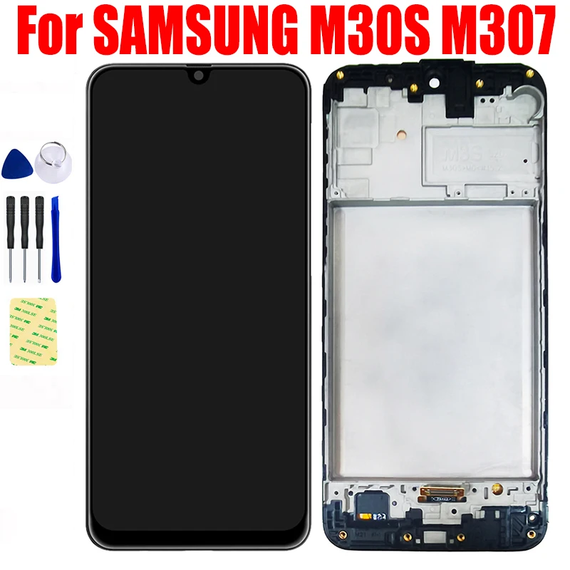 

For SAMSUNG Galaxy M30S LCD M307 M307F M307F/DS LCD Display Screen Pantalla with Touch Panel Digitizer Sensor Assembly Frame