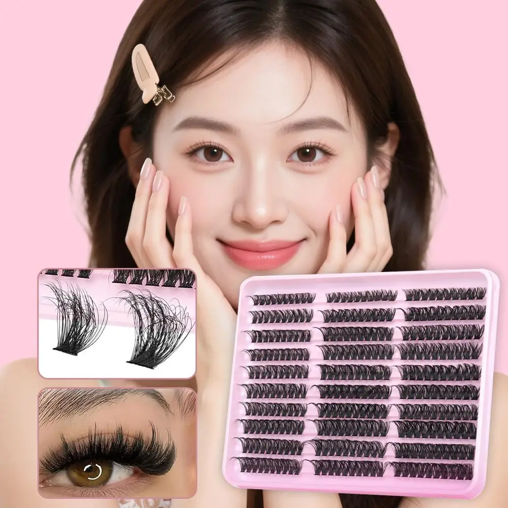 Segmented False Eyelashes High-density DIY Personal Eyelash Clusters R, Fluffy Eyelash Extension Effect Makeup Tools