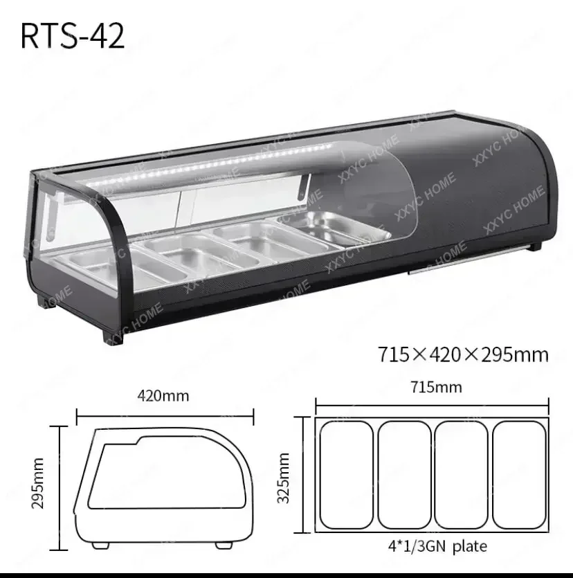 Y  Single-layer sushi cabinet commercial desktop mousse cake refrigerated cabinet braised vegetables transparent display cabi
