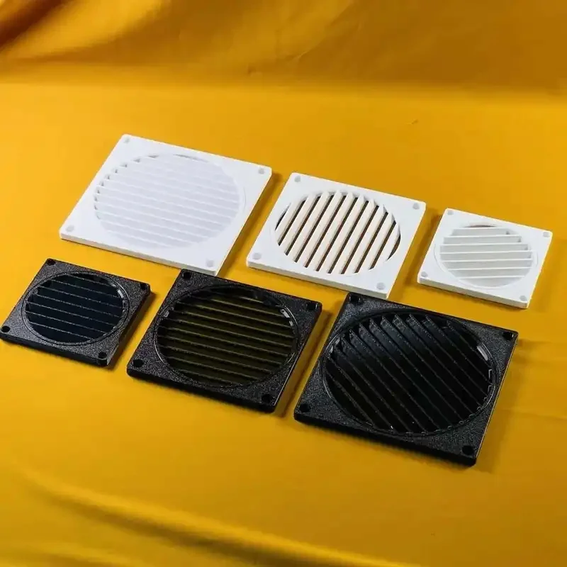 N+ Rotatable Fan Grill for 90/120/140mm PC Fans, Adjustable Direction Anti-Pinch Fan Cover, 7mm Thickness
