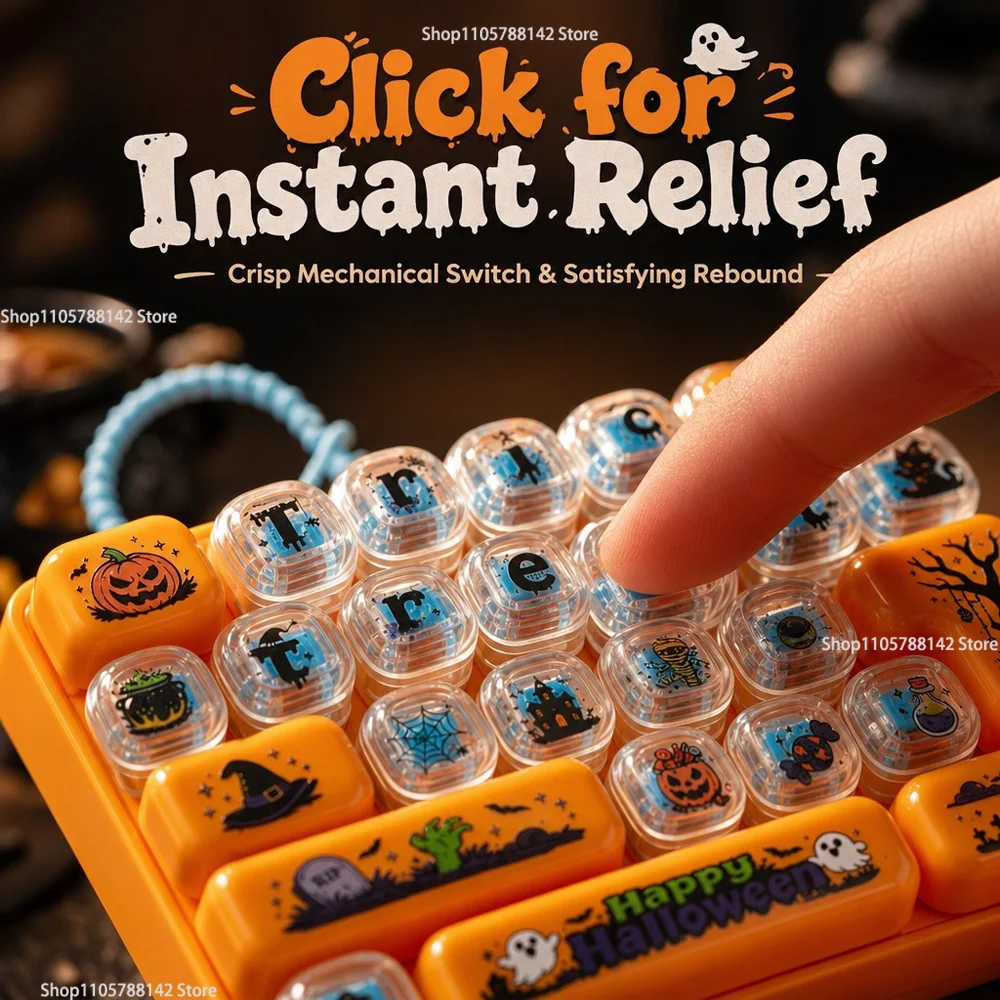 키캡 대왕키캡 Key Cap Giant Keycap 26-piece Set Keychain Clicker Bag Charms Key Caps Keyboard Fidgets Clicker Party Favors Gifts
