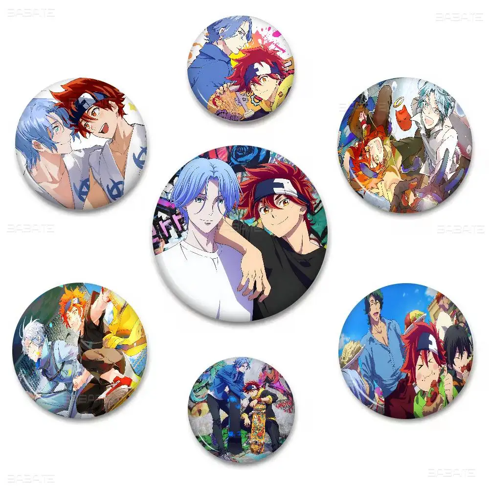 Boy S-Sk8 The Infinity Anime Button Pin Handmade Brooch for Clothes Cartoon Badge Backpack Decoration Jewelry Accessories